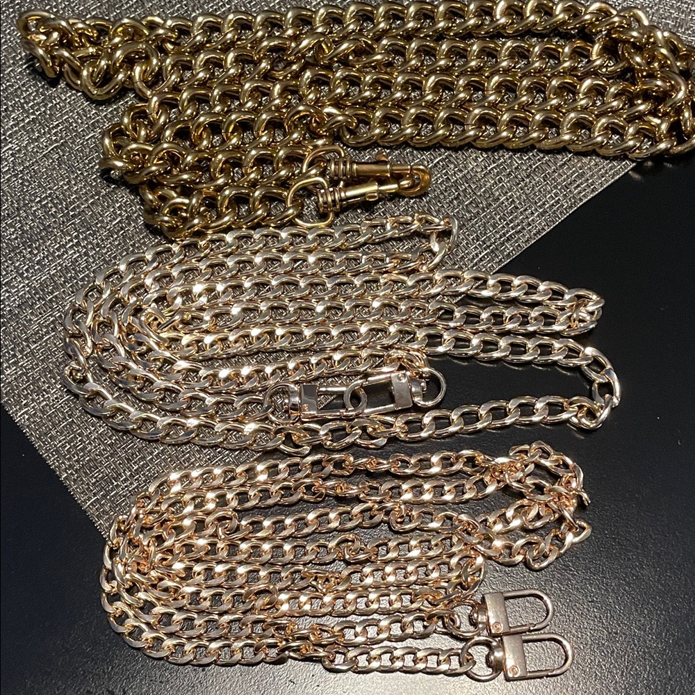 3 Elegant Gold Chains for Wallet/Bags